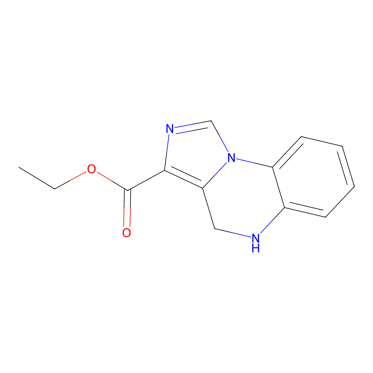 Ethyl 4,5-dihydroimidazo[1,5-a]quinoxaline-3-carboxylate molecular structure, CAS 148858-09-7