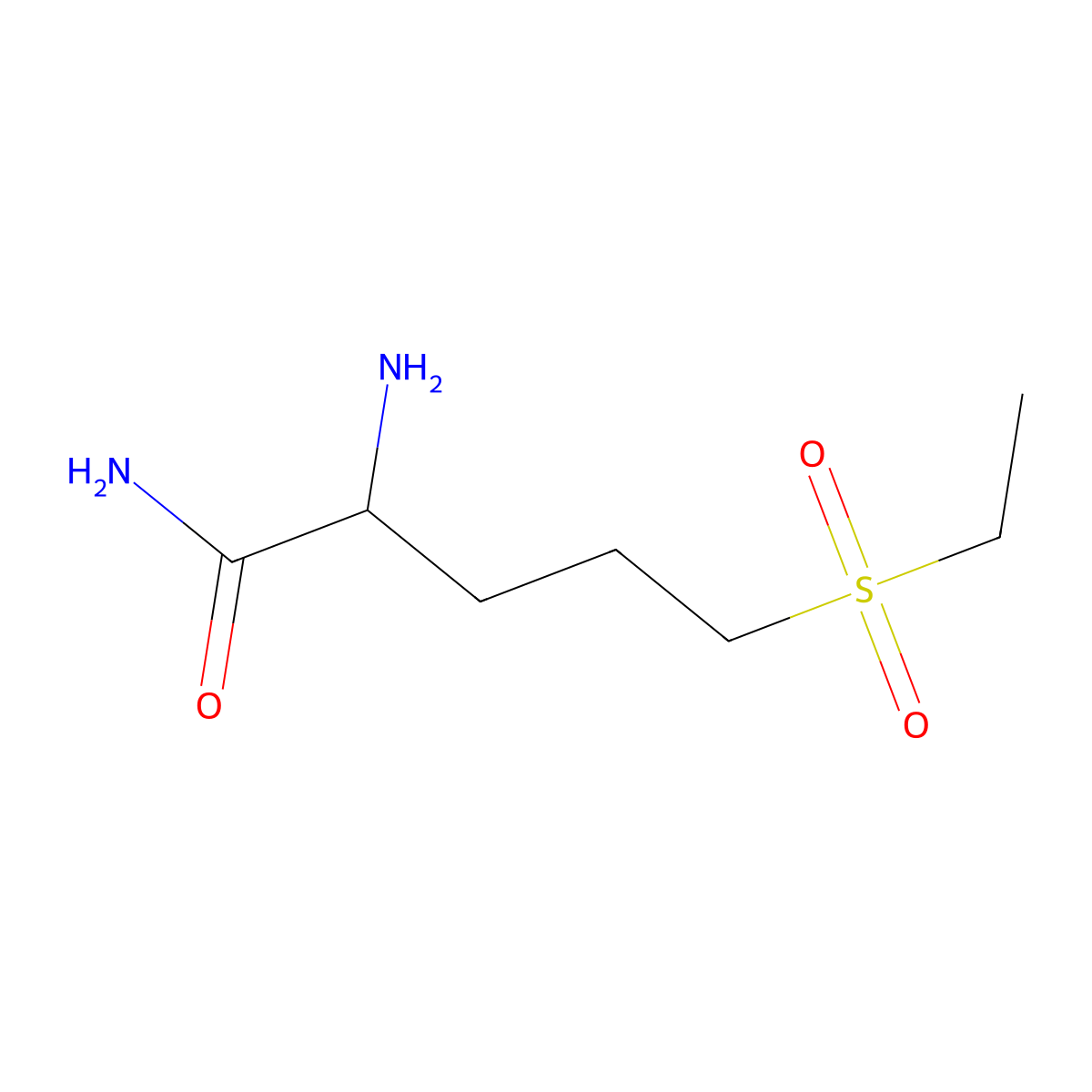 2-Amino-5-(ethanesulfonyl)pentanamide molecular structure, CAS 1488587-15-0