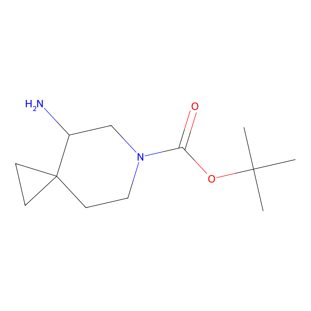 tert-Butyl 4-amino-6-azaspiro[2.5]octane-6-carboxylate molecular structure, CAS 1488603-22-0