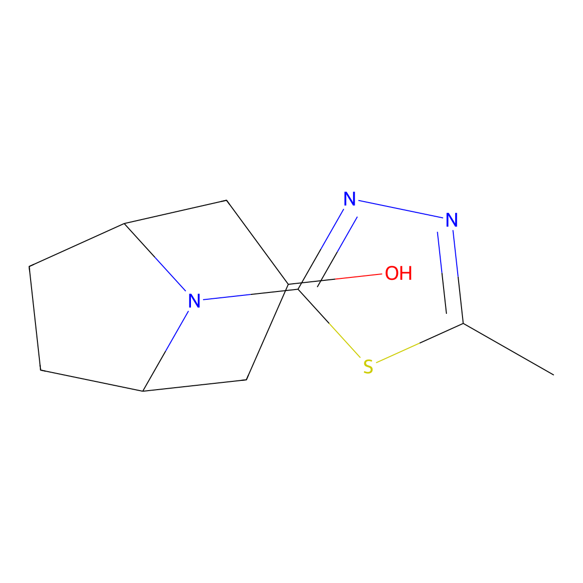 8-(5-Methyl-1,3,4-thiadiazol-2-yl)-8-azabicyclo[3.2.1]octan-3-ol molecular structure, CAS 1488630-15-4
