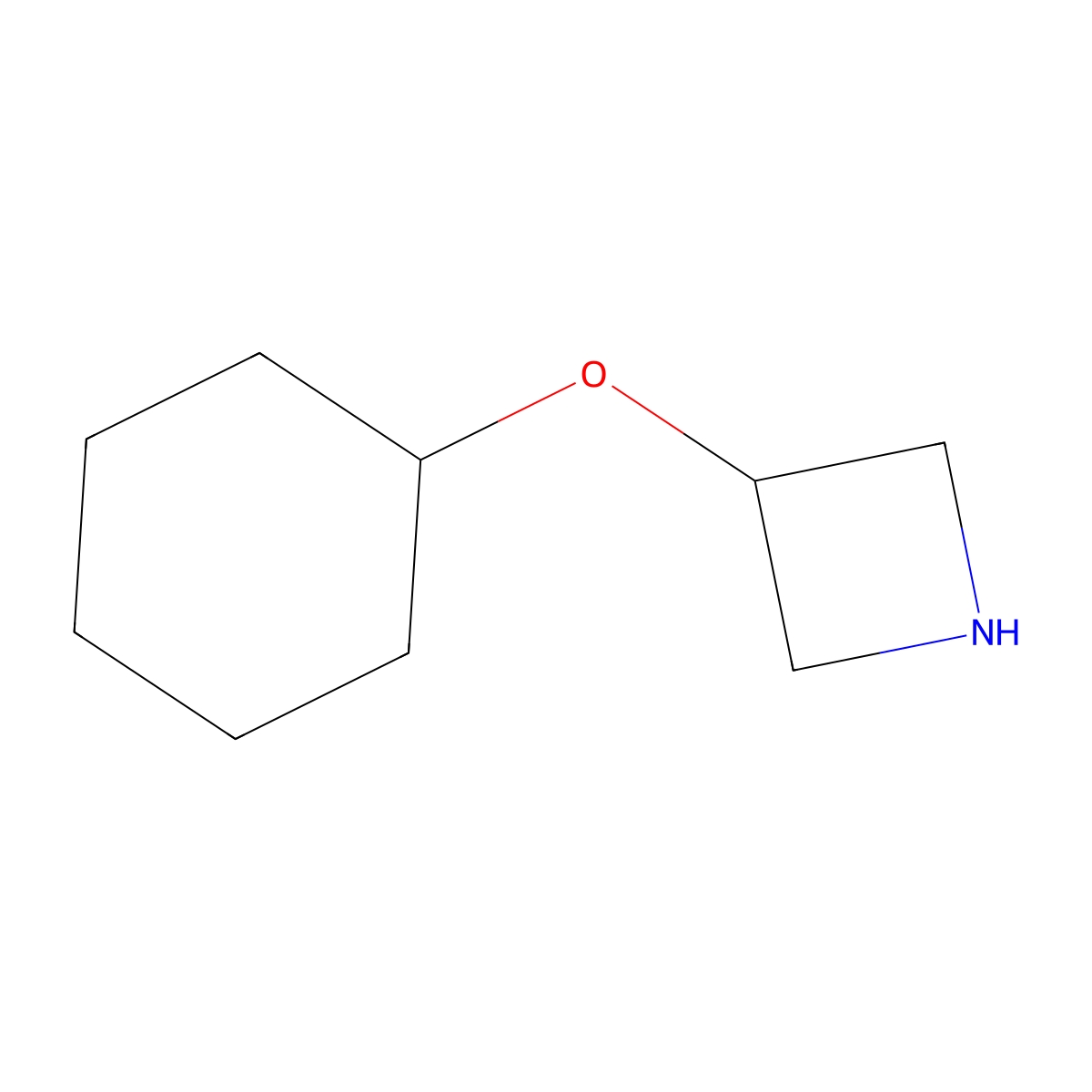 3-(Cyclohexyloxy)azetidine molecular structure, CAS 1488631-61-3