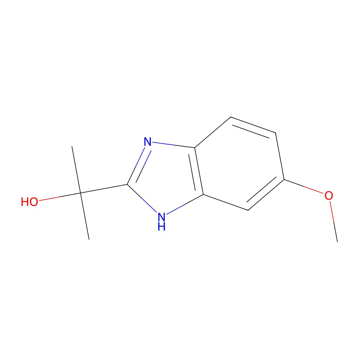 2-(5-Methoxy-1h-benzo[d]imidazol-2-yl)propan-2-ol molecular structure, CAS 1488641-36-6
