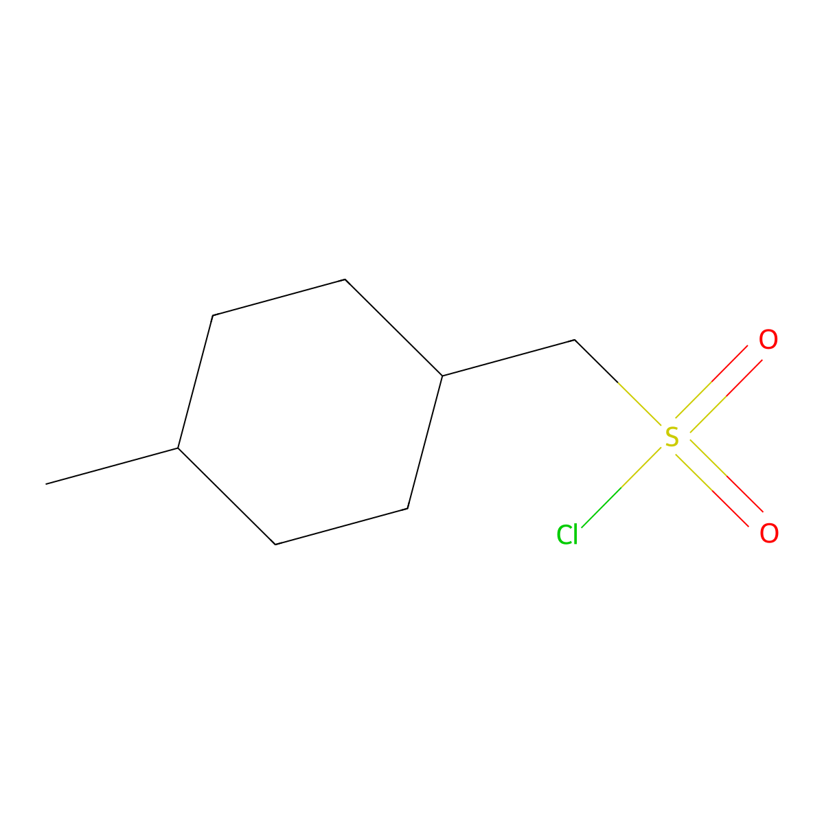 (4-Methylcyclohexyl)methanesulfonyl chloride molecular structure, CAS 1488647-20-6