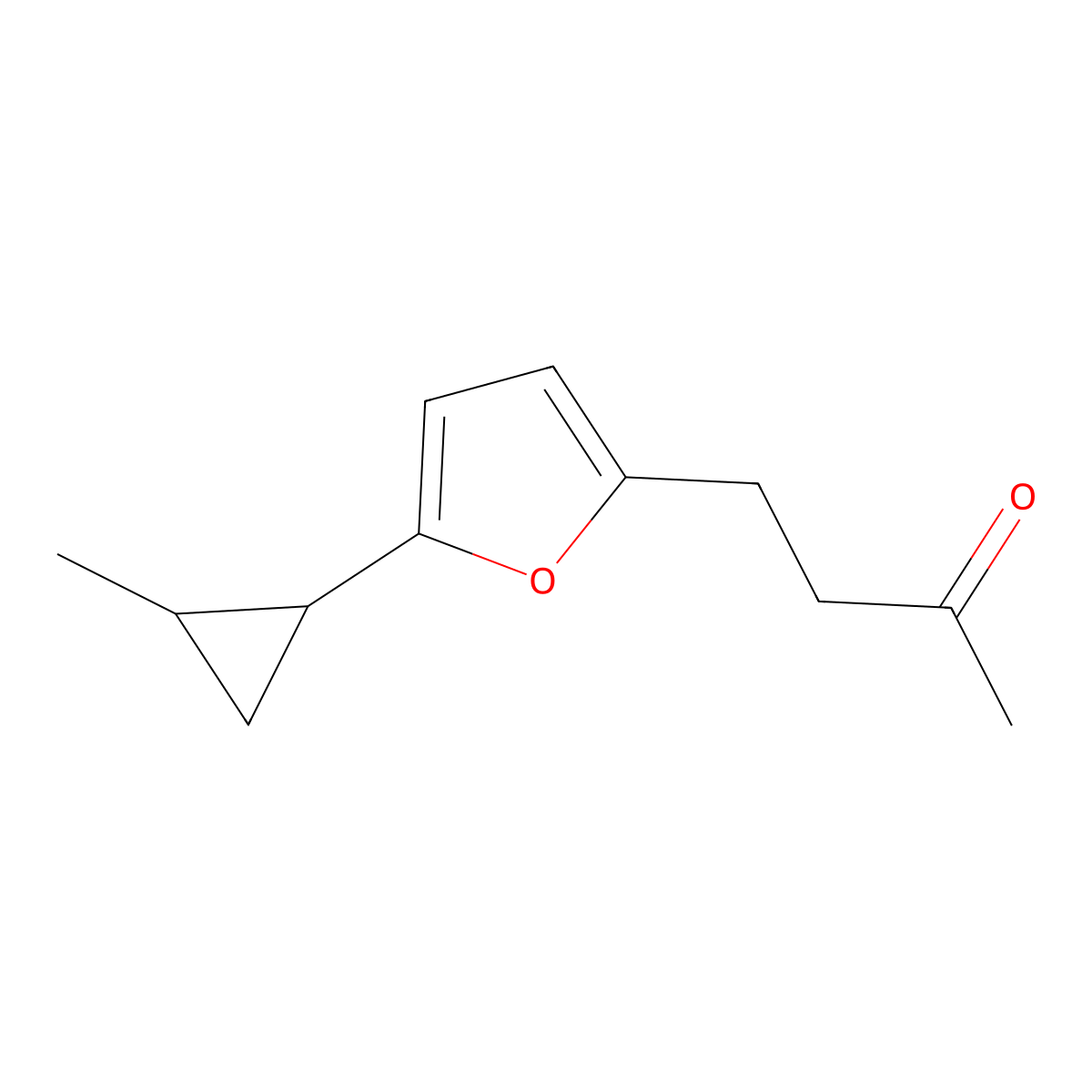 4-(5-(2-Methylcyclopropyl)furan-2-yl)butan-2-one molecular structure, CAS 1488652-61-4