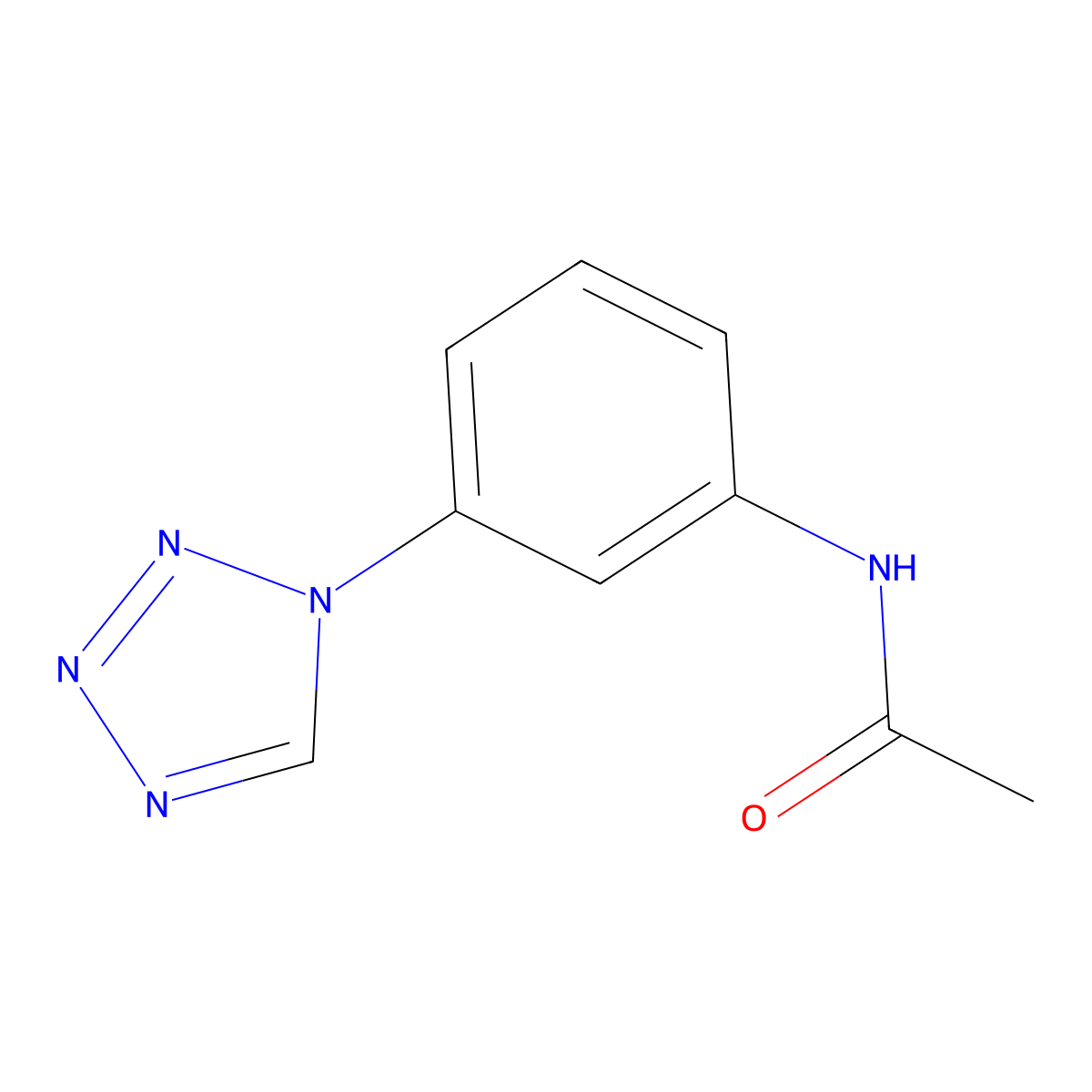 N-[3-(1H-tetrazol-1-yl)phenyl]acetamide molecular structure, CAS 148866-34-6