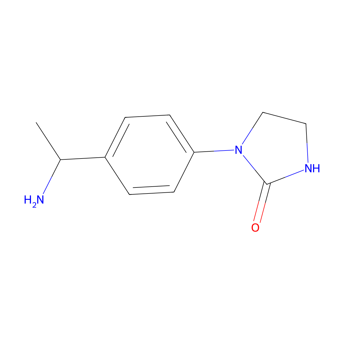 1-[4-(1-Aminoethyl)phenyl]imidazolidin-2-one molecular structure, CAS 1488678-88-1