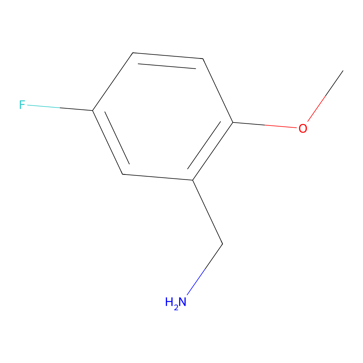 1-(5-Fluoro-2-methoxyphenyl)methanamine molecular structure, CAS 148870-38-6