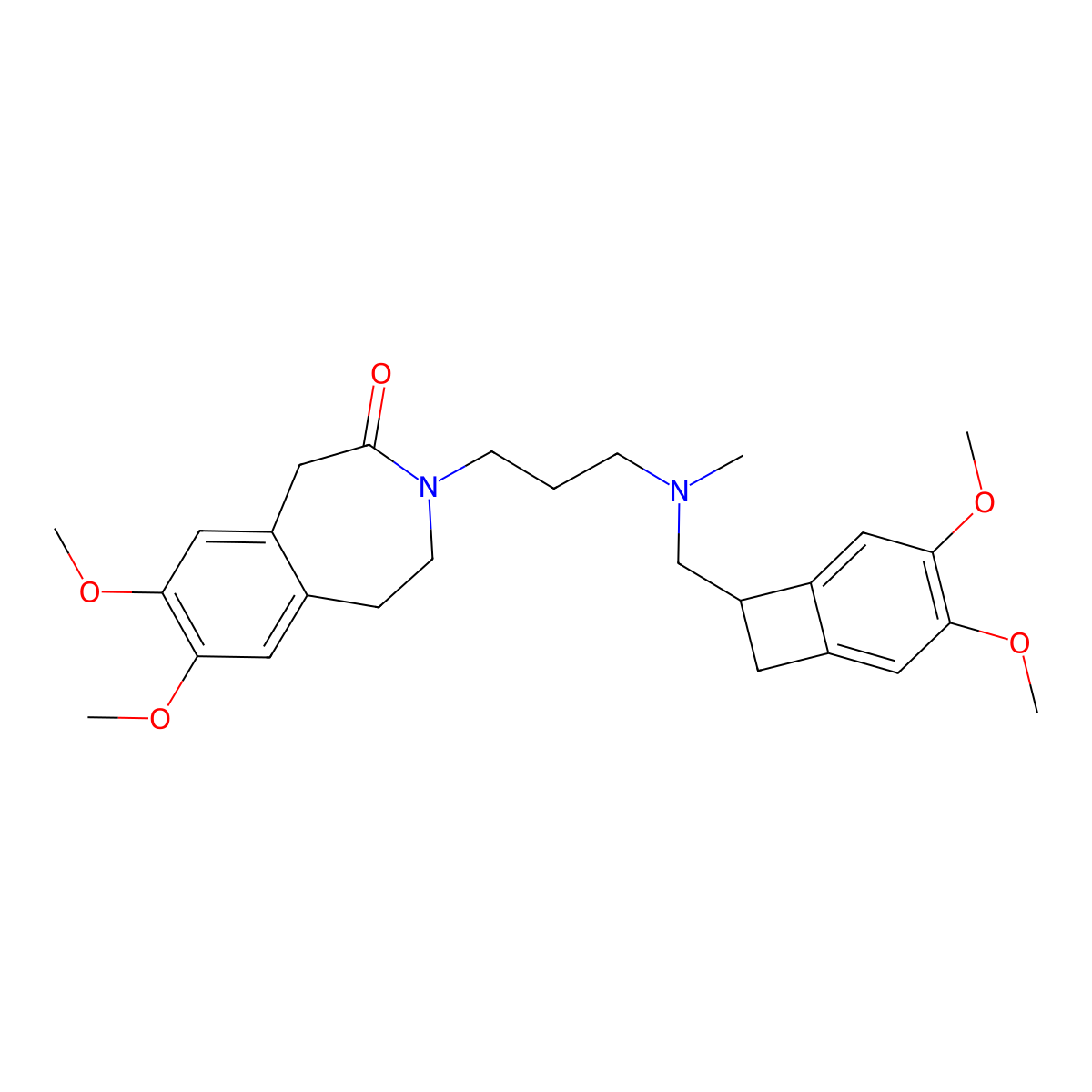 Ivabradine, (+-)- molecular structure, CAS 148870-59-1
