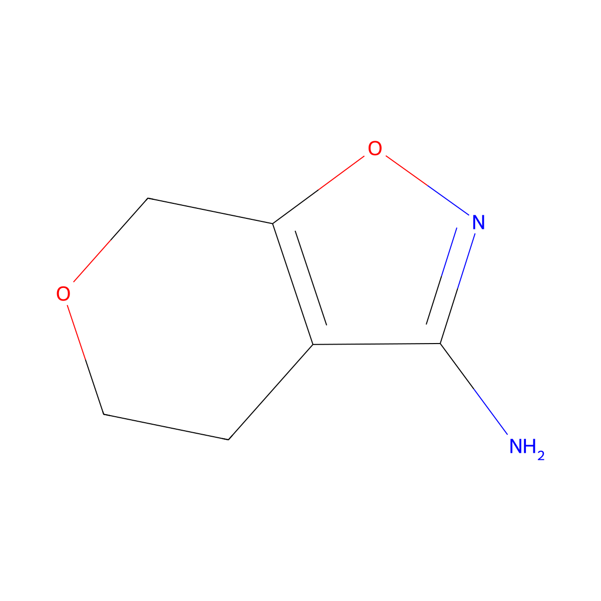 4H,5H,7H-Pyrano[4,3-d][1,2]oxazol-3-amine molecular structure, CAS 1488711-82-5