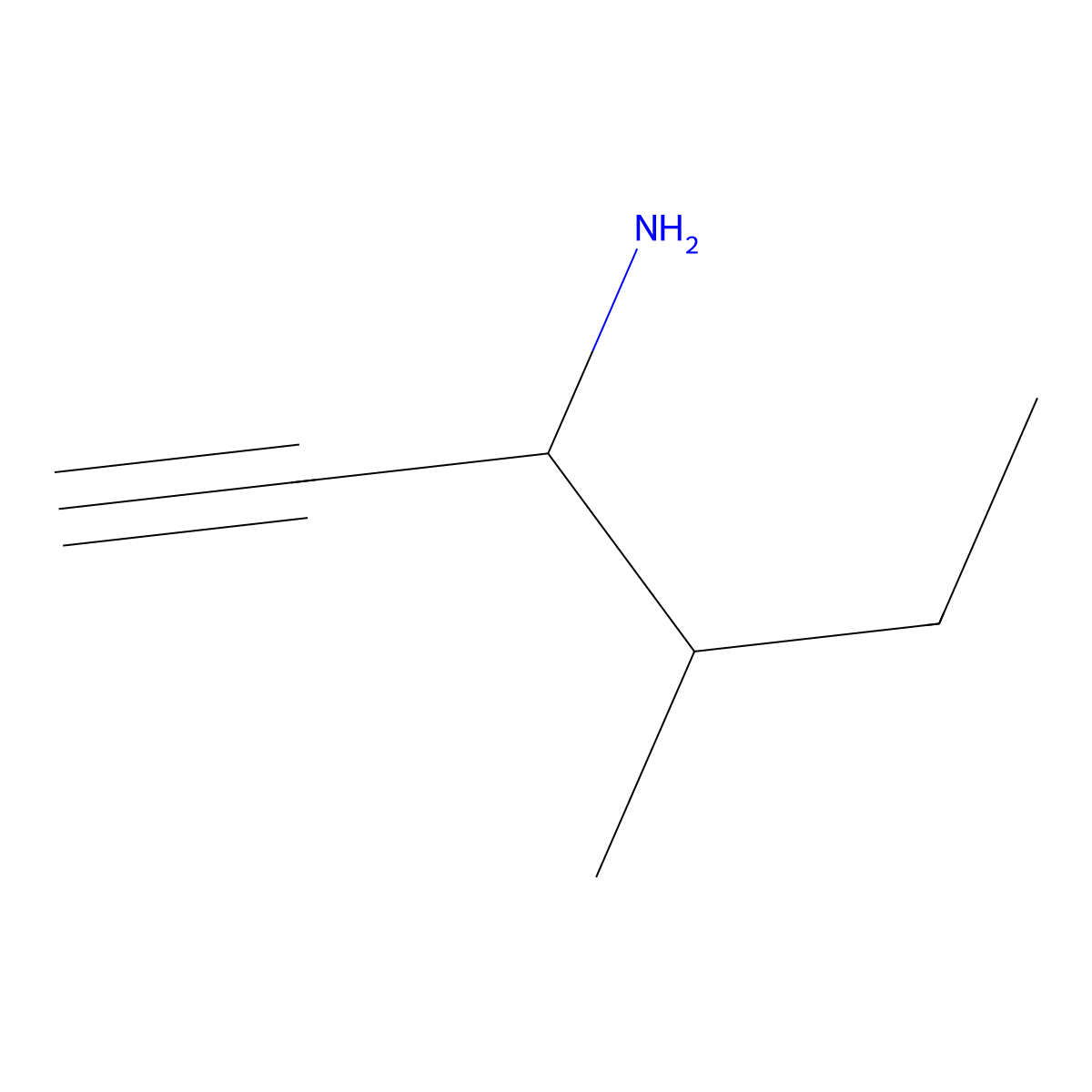 4-Methylhex-1-yn-3-amine molecular structure, CAS 1488717-08-3