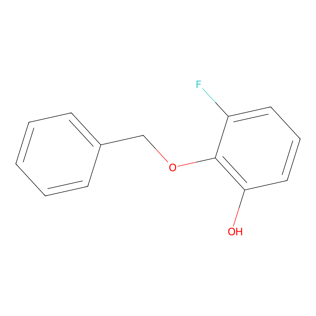 2-(Benzyloxy)-3-fluorophenol molecular structure, CAS 148872-80-4