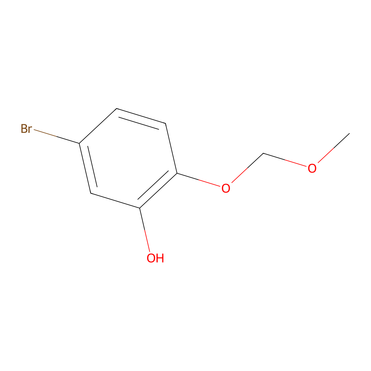 5-Bromo-2-methoxymethoxyphenol molecular structure, CAS 148872-86-0