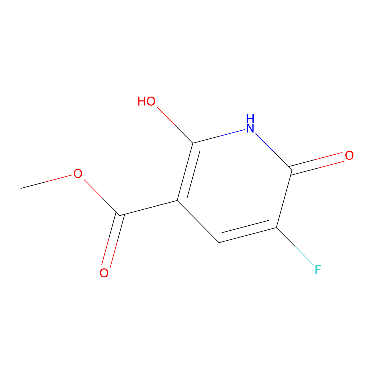 Methyl 5-fluoro-2,6-dihydroxynicotinate molecular structure, CAS 148874-68-4
