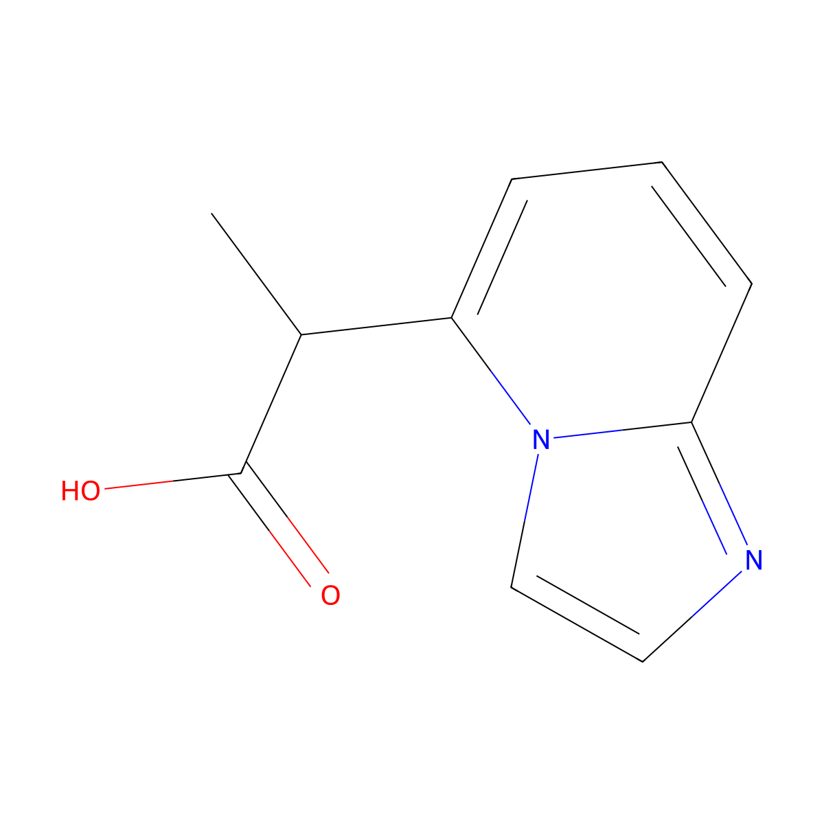 2-{Imidazo[1,2-a]pyridin-5-yl}propanoic acid molecular structure, CAS 1488753-90-7