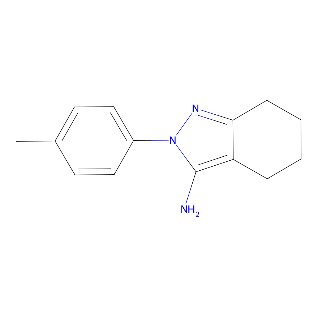 2-(4-methylphenyl)-4,5,6,7-tetrahydro-2H-indazol-3-amine molecular structure, CAS 1488761-99-4