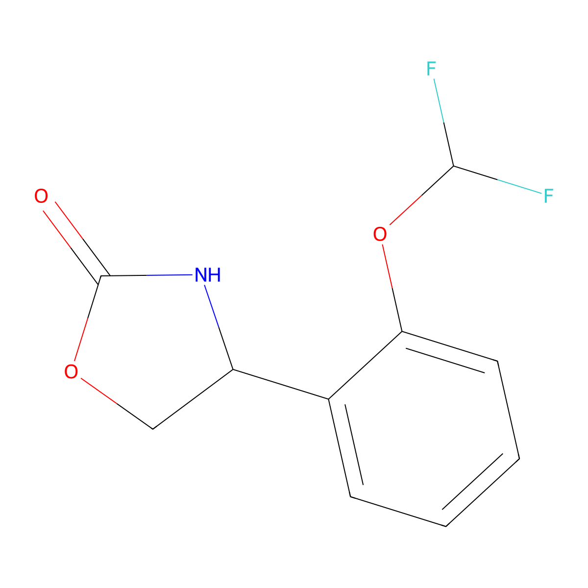 4-(2-(Difluoromethoxy)phenyl)oxazolidin-2-one molecular structure, CAS 1488762-68-0