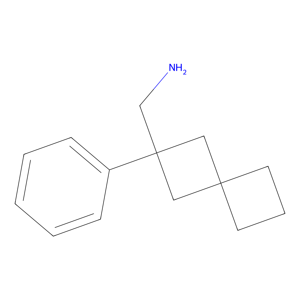 (2-Phenylspiro[3.3]heptan-2-yl)methanamine molecular structure, CAS 1488788-77-7
