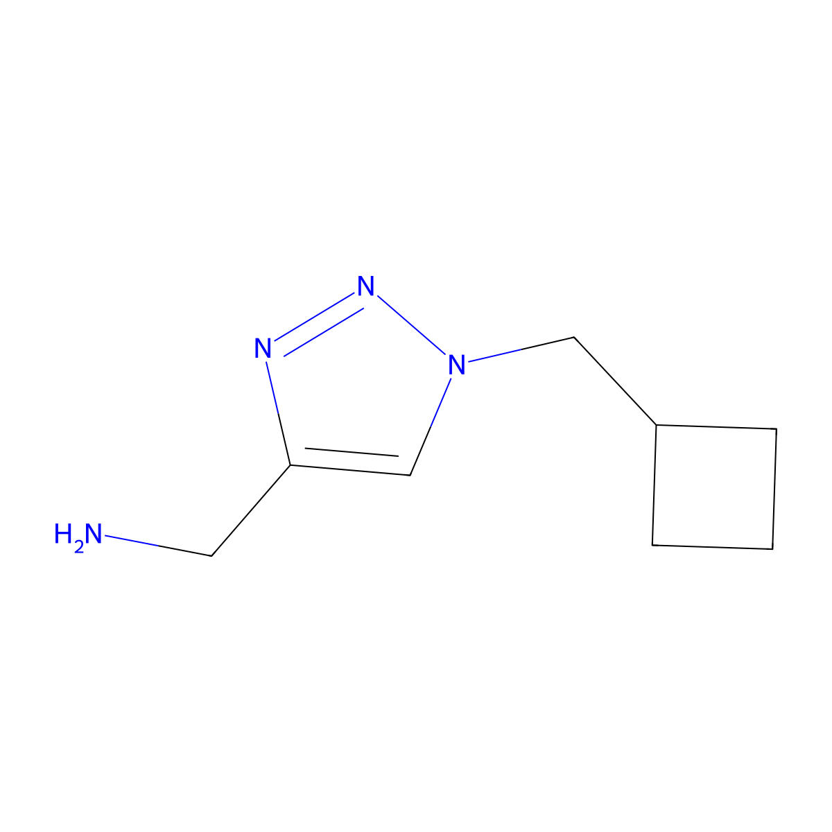[1-(cyclobutylmethyl)-1H-1,2,3-triazol-4-yl]methanamine molecular structure, CAS 1488790-96-0