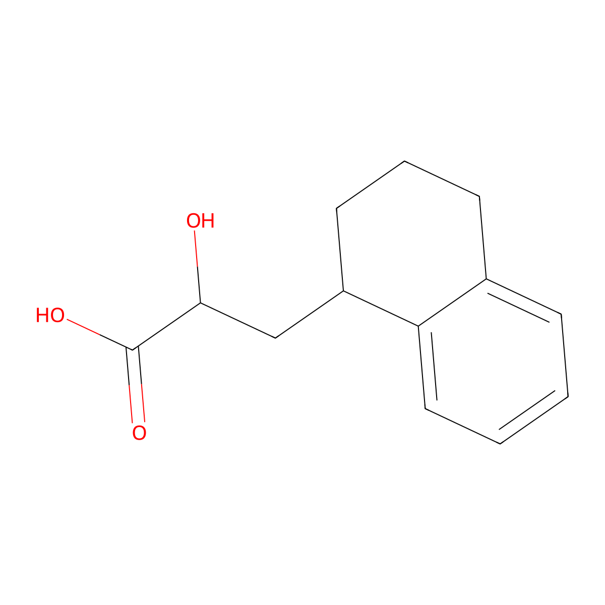 2-Hydroxy-3-(1,2,3,4-tetrahydronaphthalen-1-yl)propanoic acid molecular structure, CAS 1488807-49-3