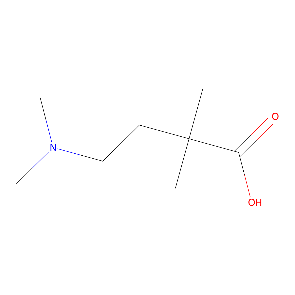 4-(Dimethylamino)-2,2-dimethylbutanoic acid molecular structure, CAS 1488817-38-4