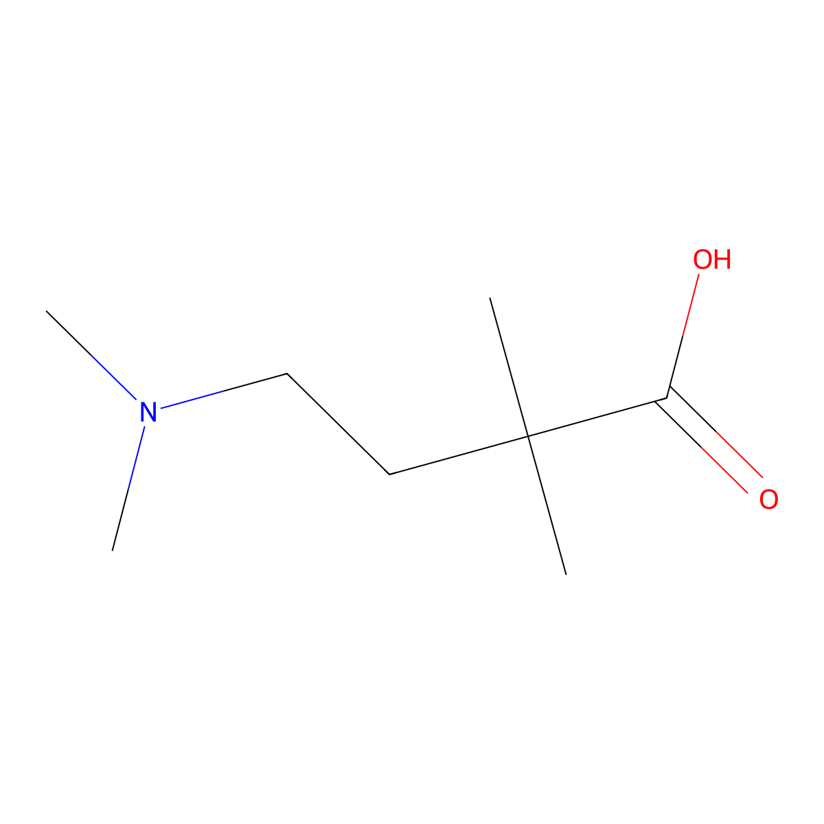 4-(Dimethylamino)-2,2-dimethylbutanoic acid molecular structure, CAS 1488817-38-4