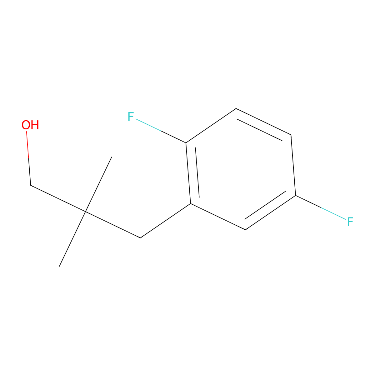 3-(2,5-Difluorophenyl)-2,2-dimethylpropan-1-ol molecular structure, CAS 1488825-46-2