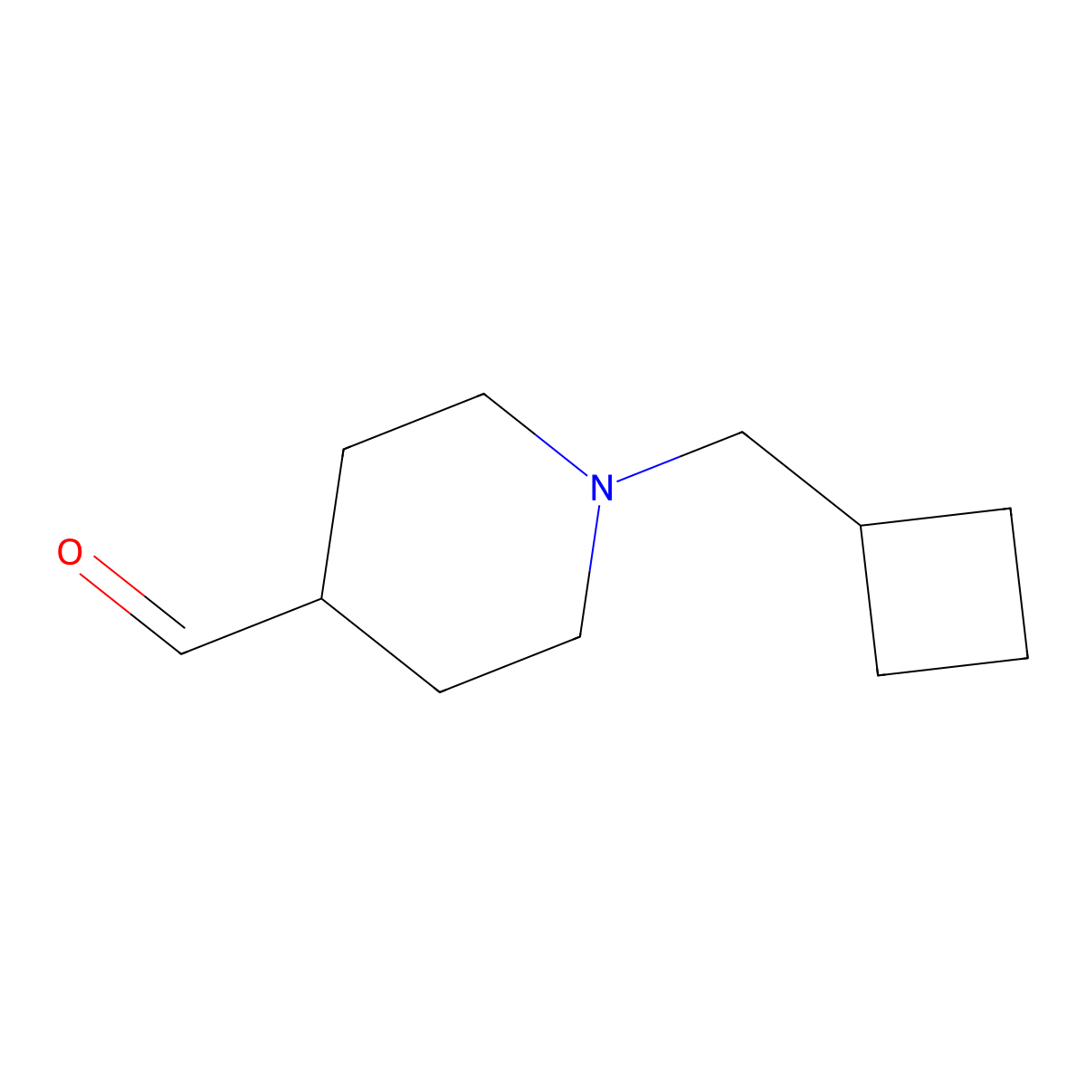 1-(Cyclobutylmethyl)piperidine-4-carbaldehyde molecular structure, CAS 1488832-78-5