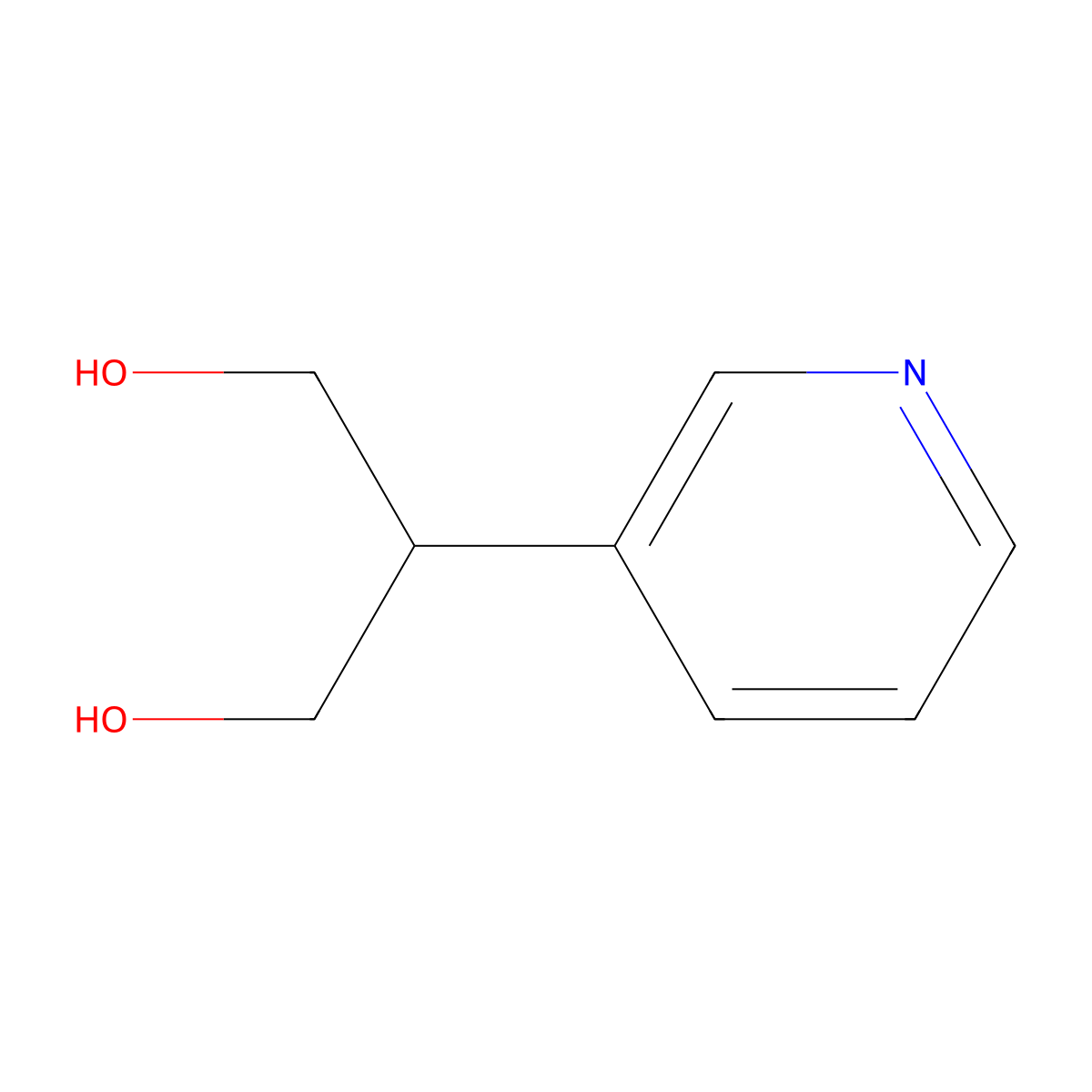 2-(Pyridin-3-yl)propane-1,3-diol molecular structure, CAS 1488855-81-7