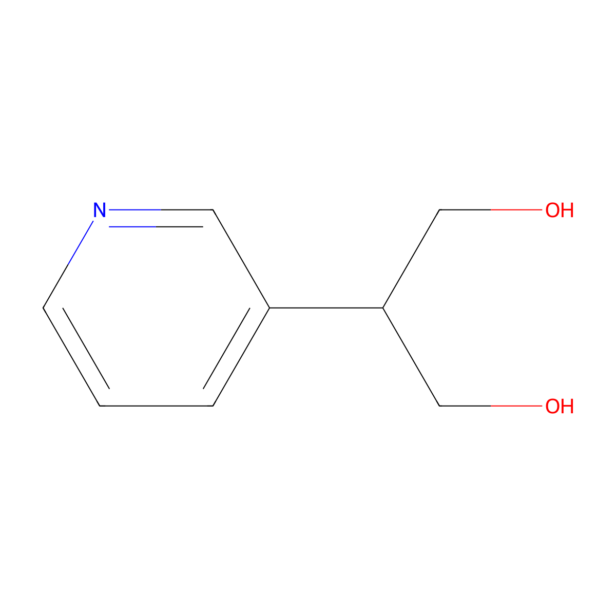2-(Pyridin-3-yl)propane-1,3-diol molecular structure, CAS 1488855-81-7