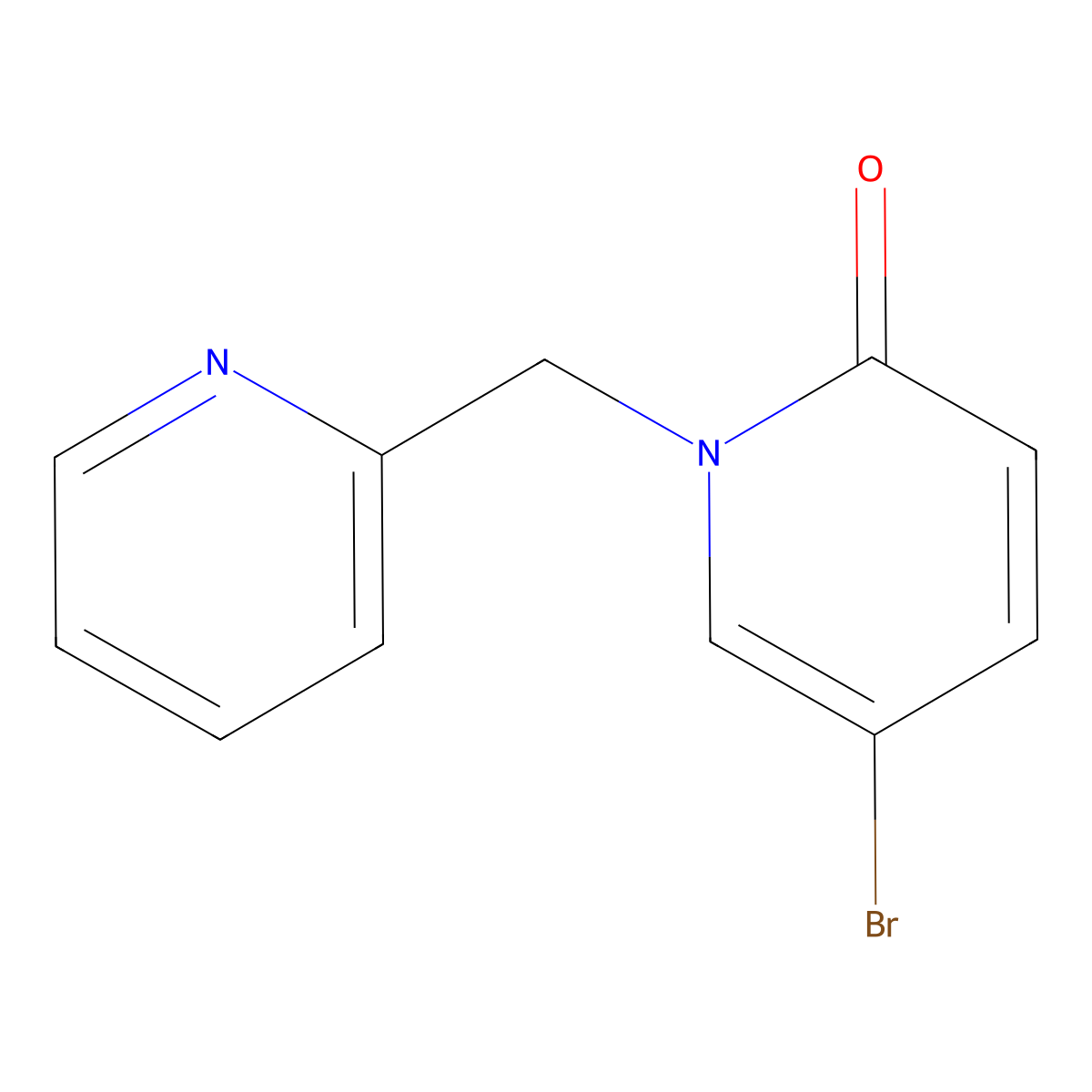 5-Bromo-1-(pyridin-2-ylmethyl)pyridin-2(1H)-one molecular structure, CAS 1488861-78-4