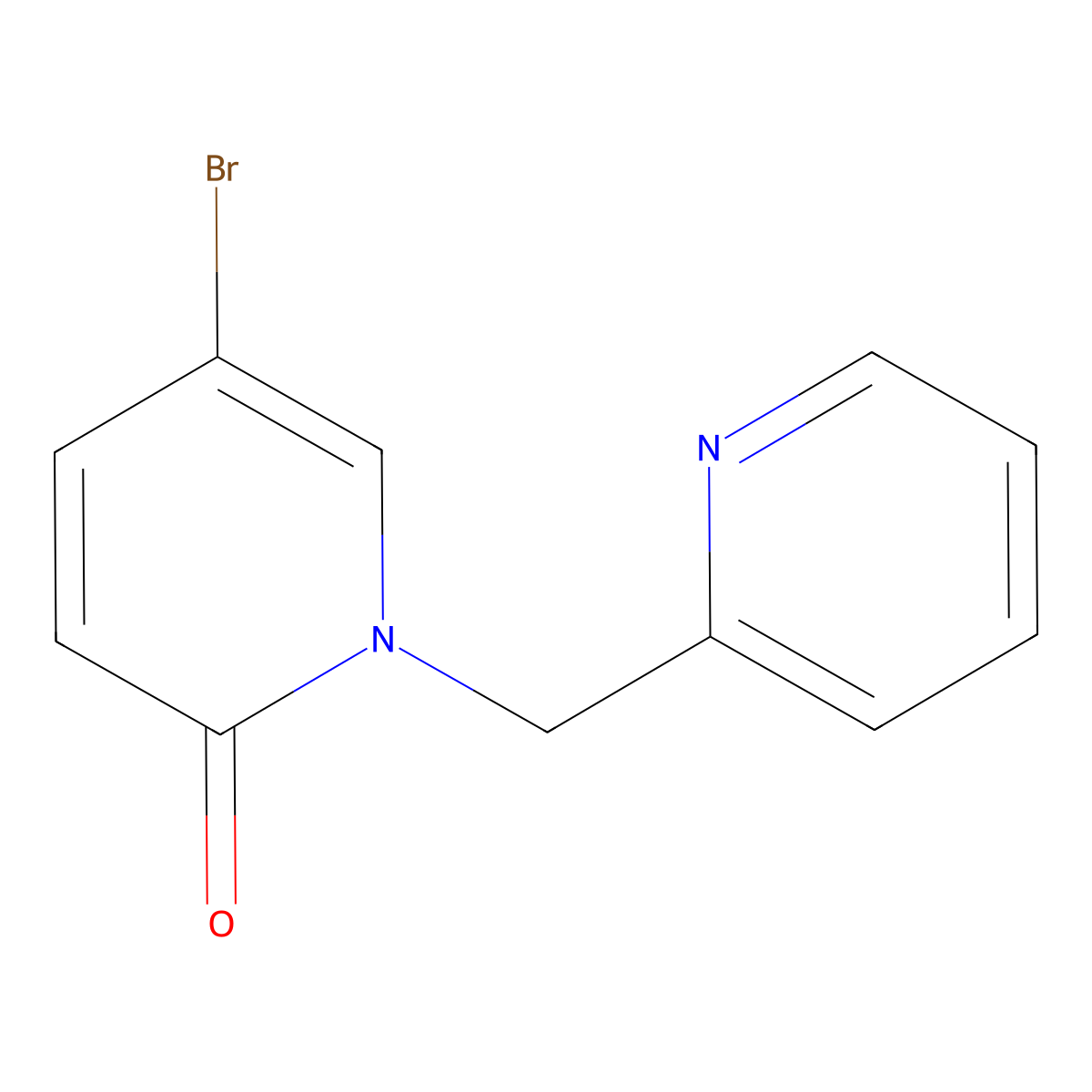 5-Bromo-1-(pyridin-2-ylmethyl)pyridin-2(1H)-one molecular structure, CAS 1488861-78-4