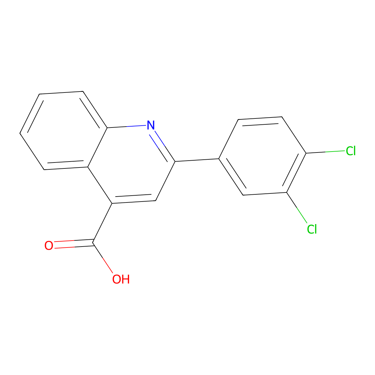 2-(3,4-Dichlorophenyl)quinoline-4-carboxylic acid molecular structure, CAS 148887-61-0