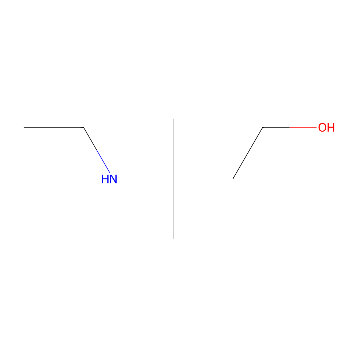 3-(Ethylamino)-3-methylbutan-1-ol molecular structure, CAS 1488879-79-3