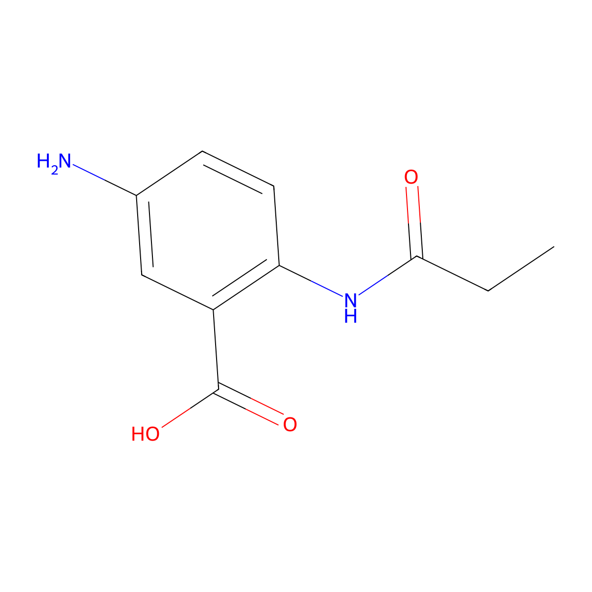 5-Amino-2-propanamidobenzoic acid molecular structure, CAS 1488889-41-3