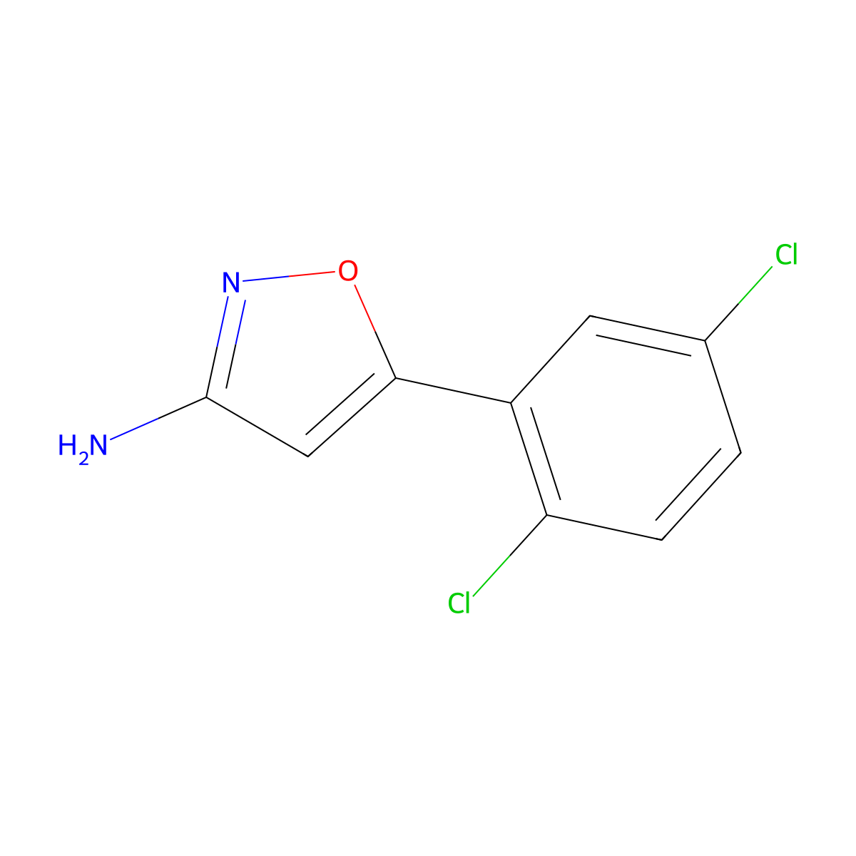 5-(2,5-Dichlorophenyl)isoxazol-3-amine molecular structure, CAS 1488891-85-5