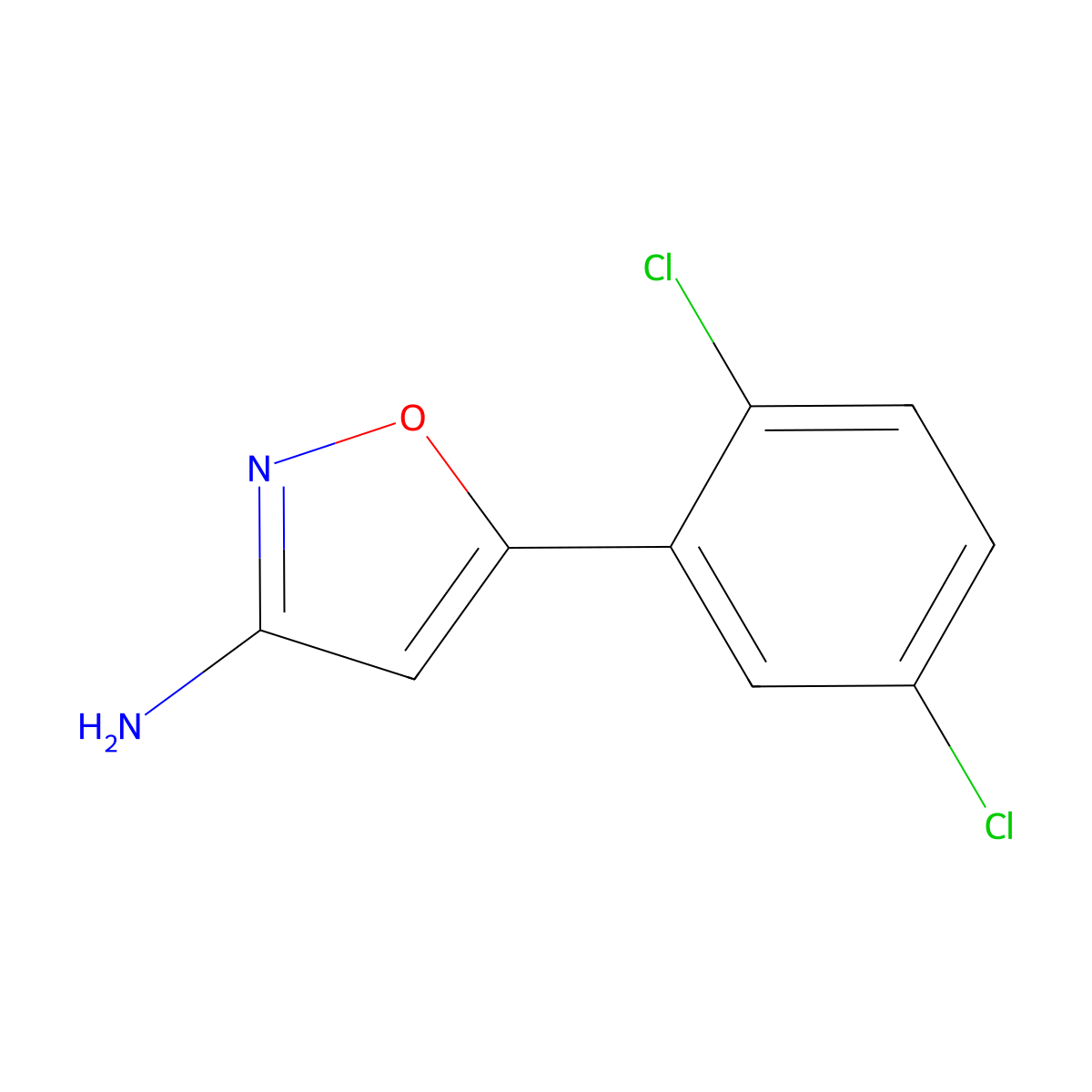 5-(2,5-Dichlorophenyl)isoxazol-3-amine molecular structure, CAS 1488891-85-5