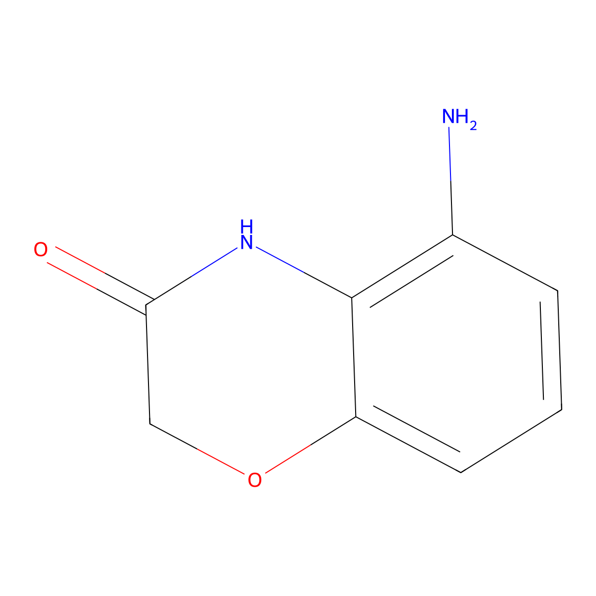 5-amino-3,4-dihydro-2H-1,4-benzoxazin-3-one molecular structure, CAS 148890-63-5