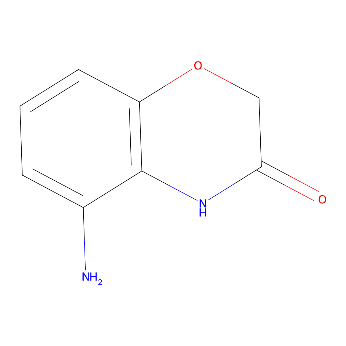 5-amino-3,4-dihydro-2H-1,4-benzoxazin-3-one molecular structure, CAS 148890-63-5