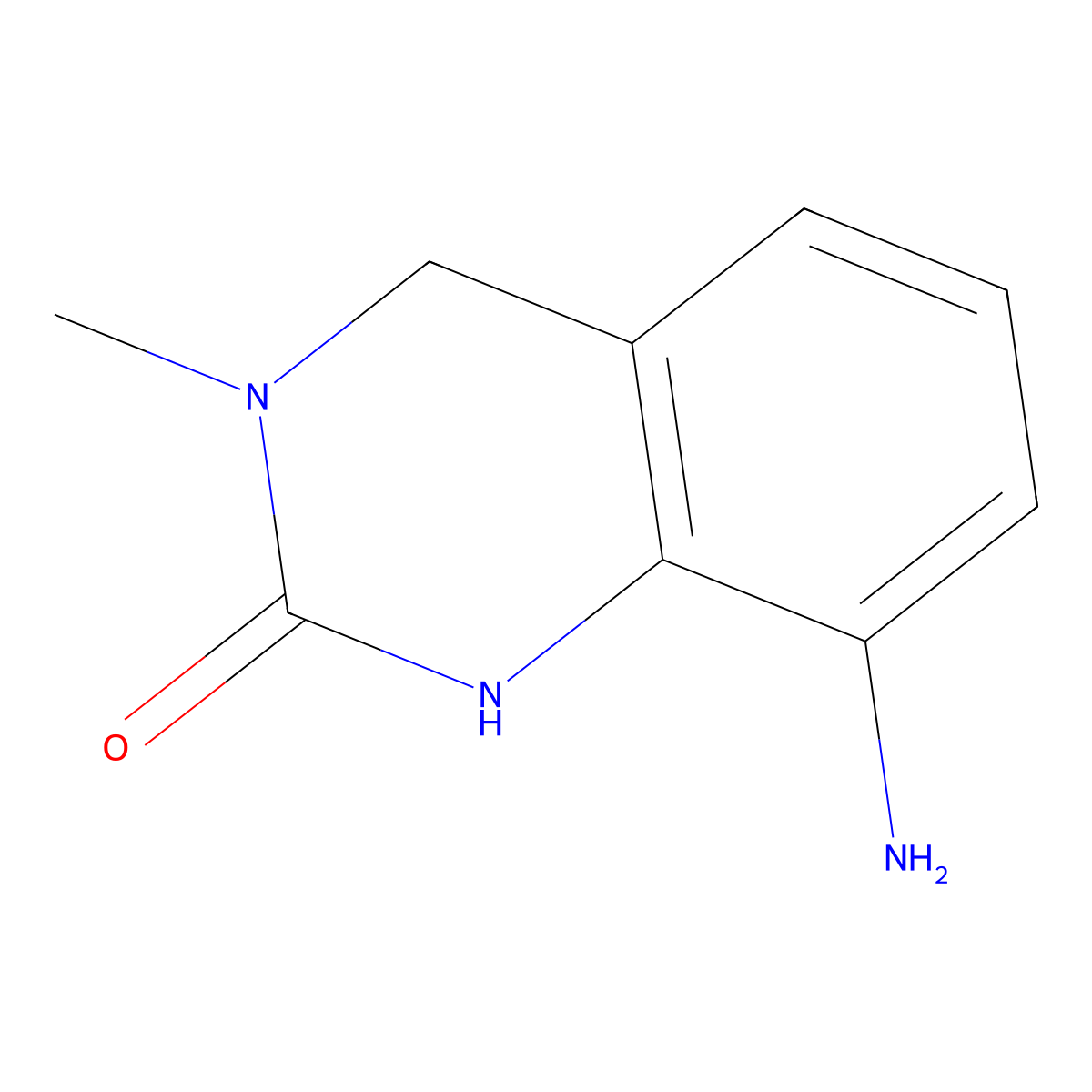 8-amino-3-methyl-3,4-dihydroquinazolin-2(1H)-one molecular structure, CAS 148890-77-1