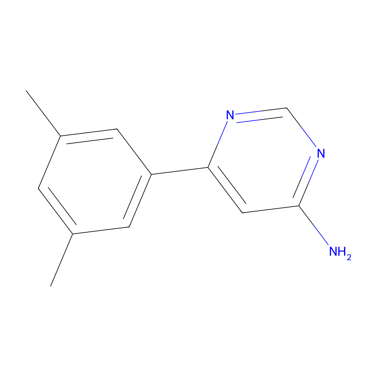 6-(3,5-Dimethylphenyl)pyrimidin-4-amine molecular structure, CAS 1488900-55-5