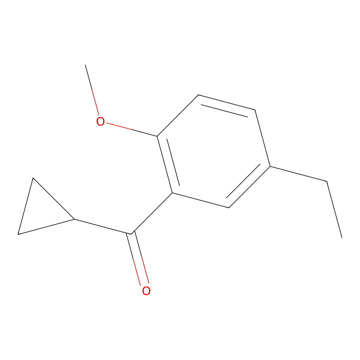 Cyclopropyl(5-ethyl-2-methoxyphenyl)methanone molecular structure, CAS 1488906-04-2