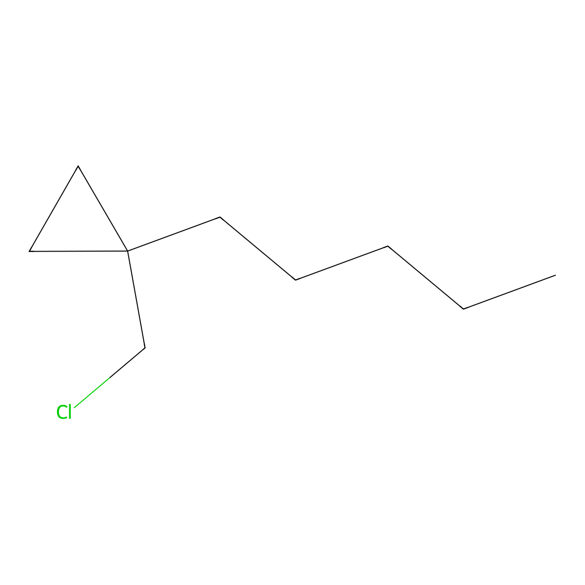 1-(Chloromethyl)-1-pentylcyclopropane molecular structure, CAS 1488933-34-1