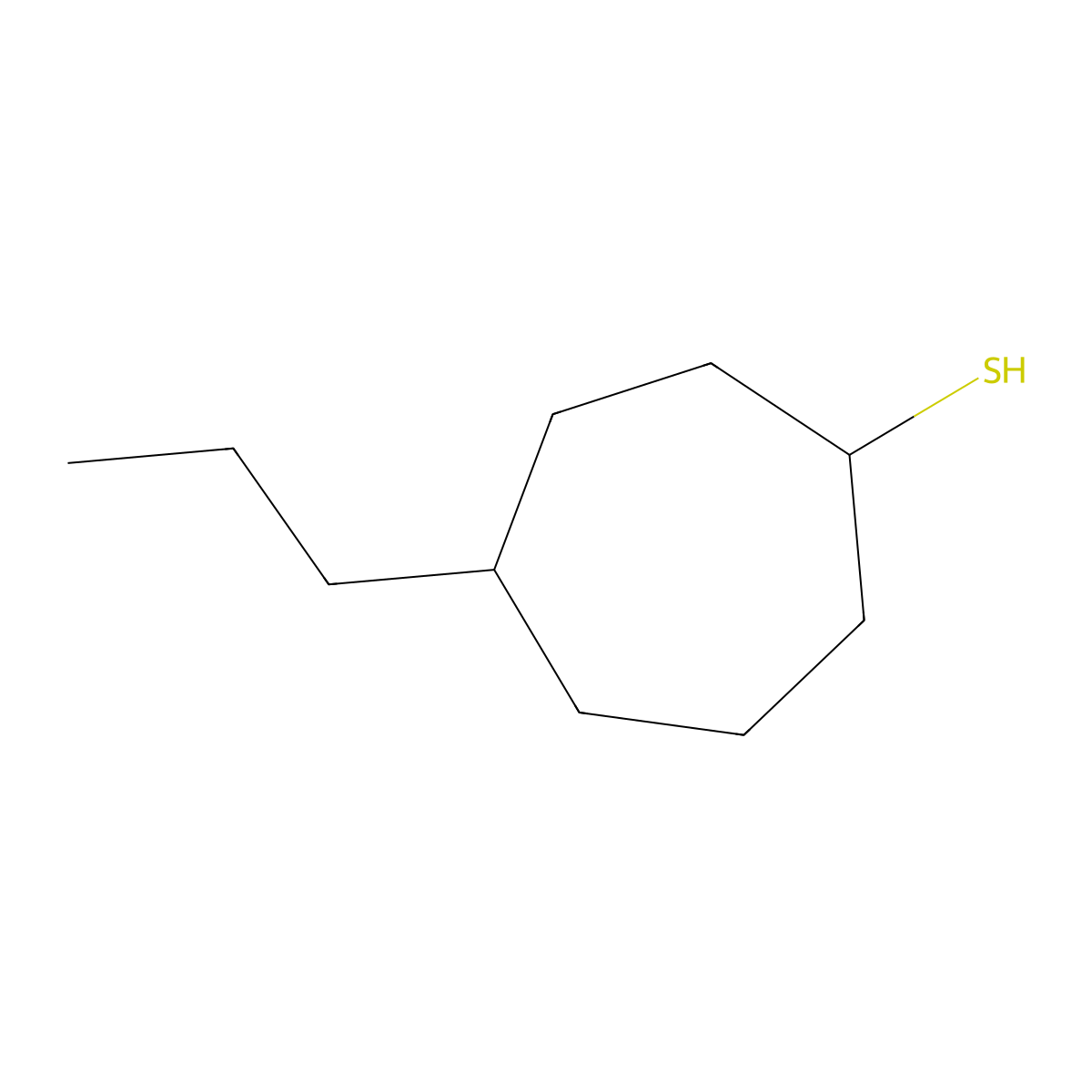 4-Propylcycloheptane-1-thiol molecular structure, CAS 1488934-50-4