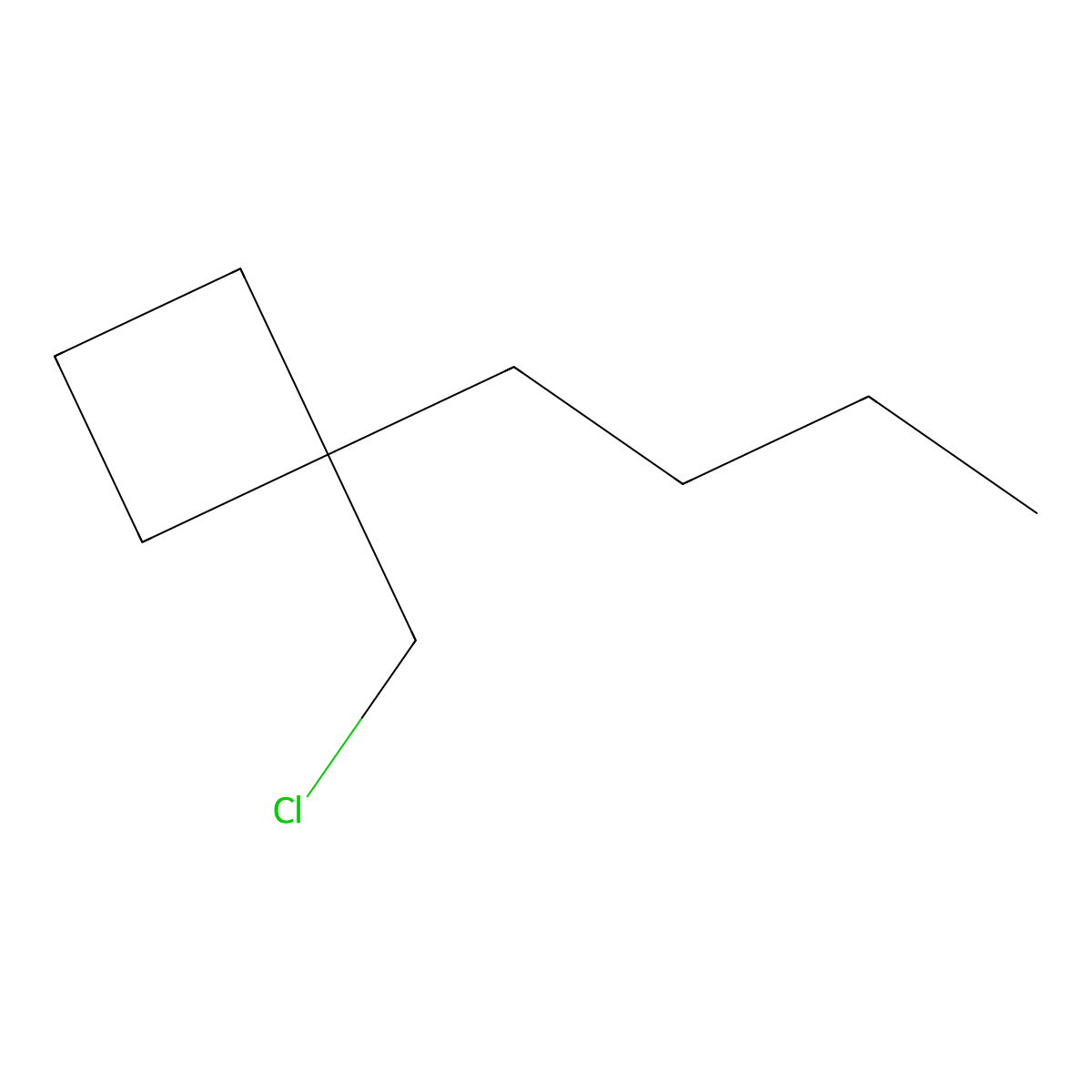 1-Butyl-1-(chloromethyl)cyclobutane molecular structure, CAS 1488937-45-6