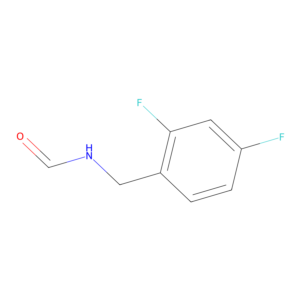 N-[(2,4-difluorophenyl)methyl]formamide molecular structure, CAS 1488943-19-6