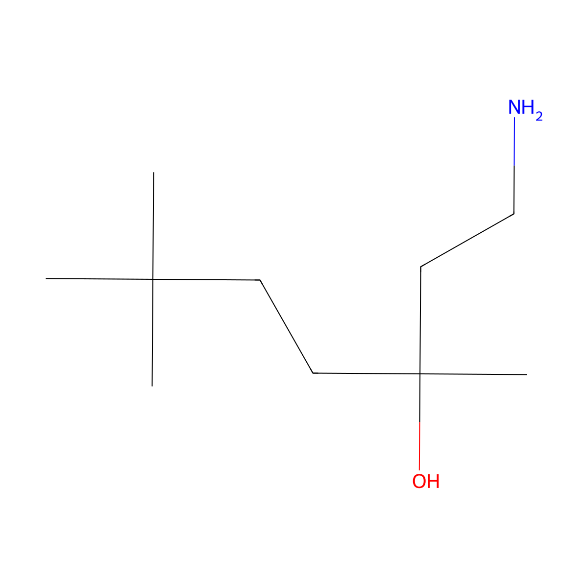 1-Amino-3,6,6-trimethylheptan-3-ol molecular structure, CAS 1488962-60-2