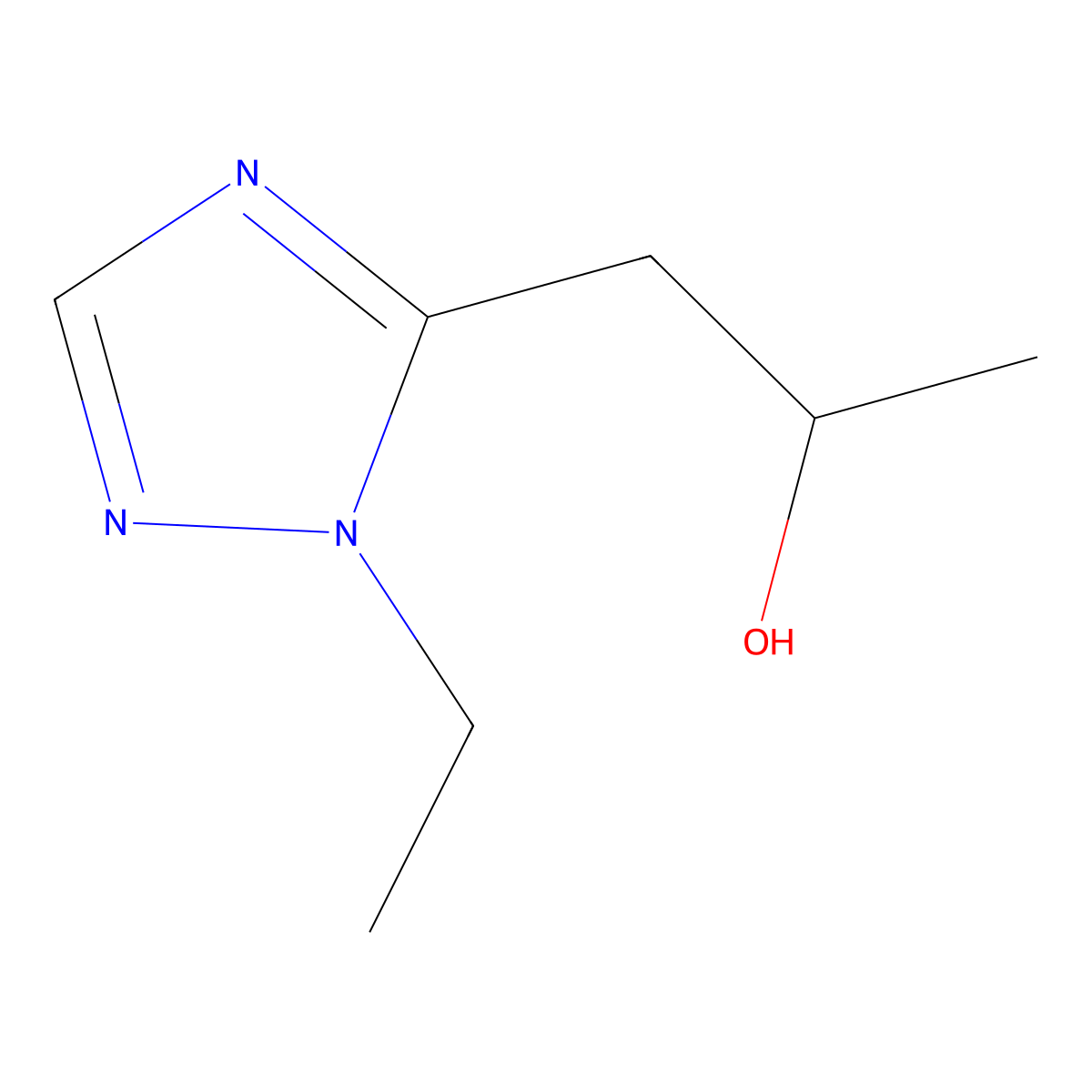 1-(1-ethyl-1H-1,2,4-triazol-5-yl)propan-2-ol molecular structure, CAS 1488964-74-4