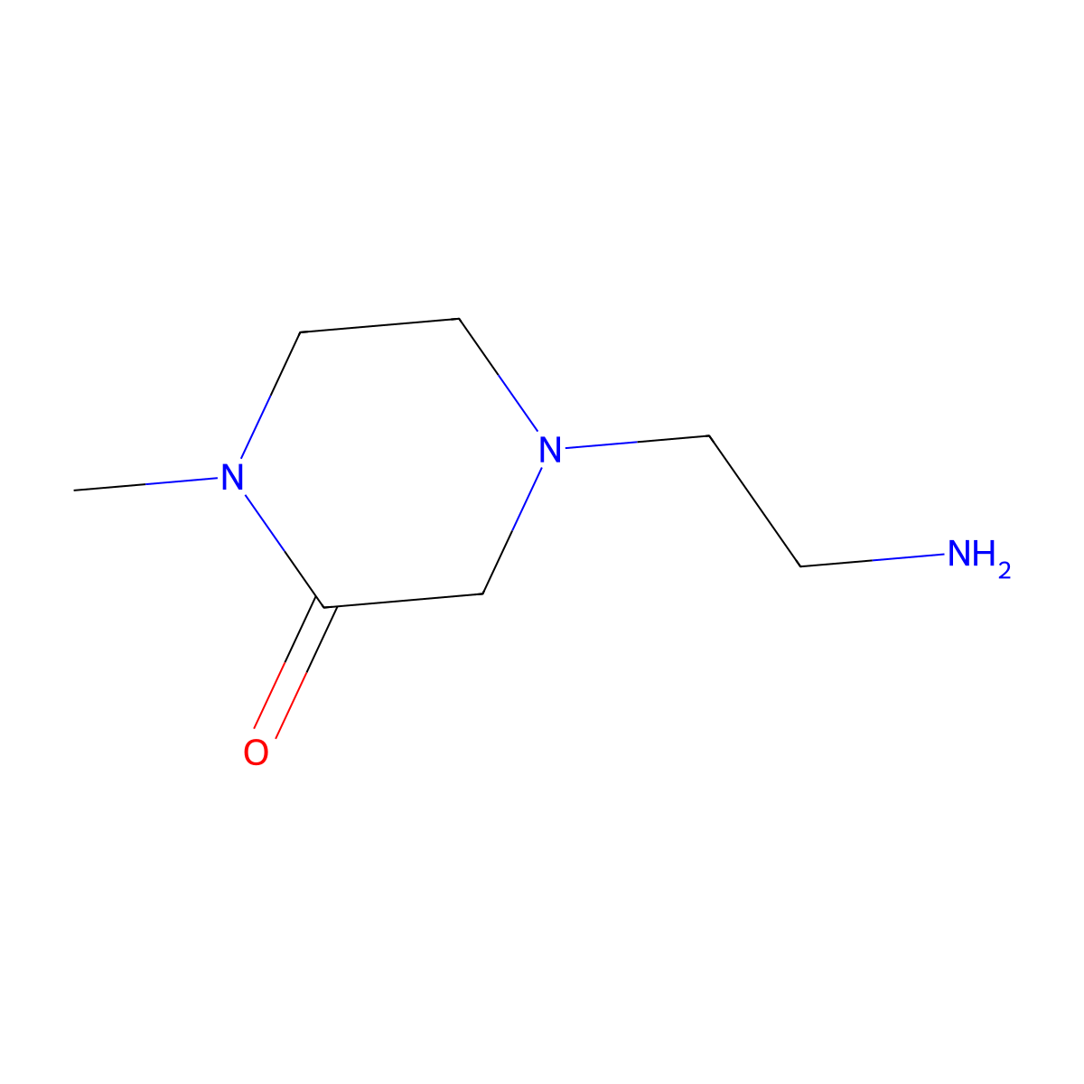 4-(2-Aminoethyl)-1-methylpiperazin-2-one molecular structure, CAS 1488967-47-0