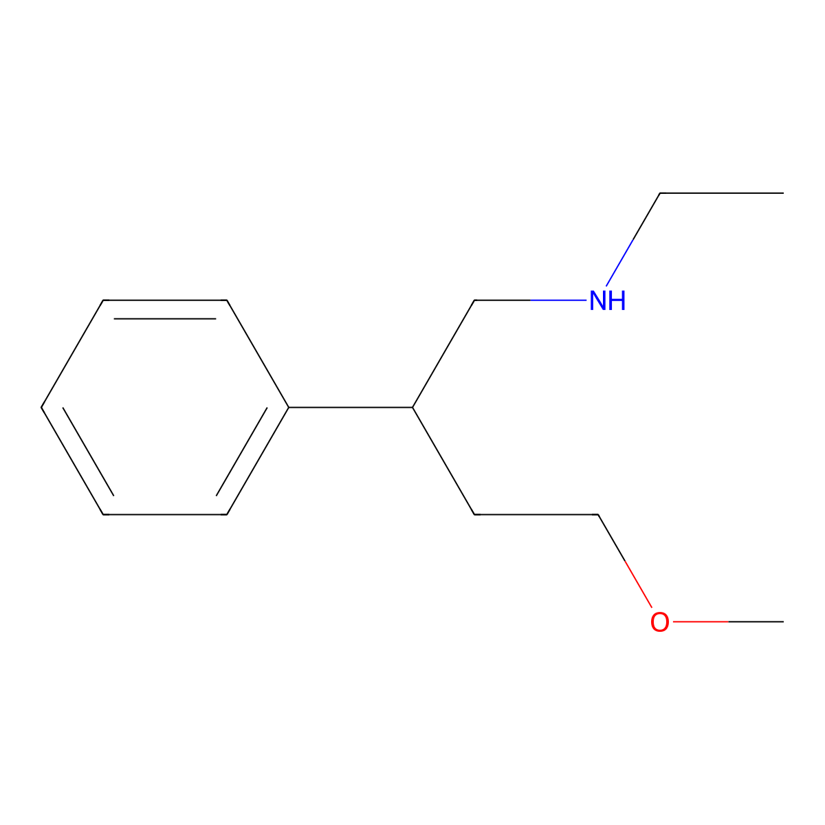 N-ethyl-4-methoxy-2-phenylbutan-1-amine molecular structure, CAS 1488973-74-5