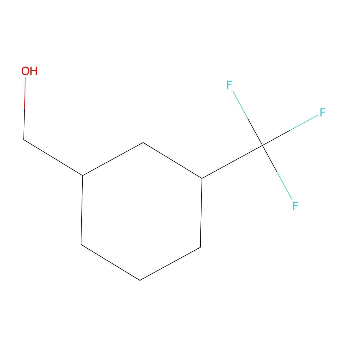 [3-(Trifluoromethyl)cyclohexyl]methanol molecular structure, CAS 1488982-54-2